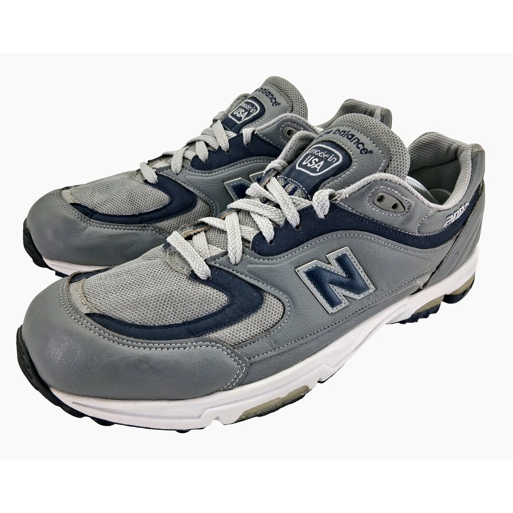 New Balance 2001GR Shoes Mens Size 13 Gray Navy Made In USA Running Sneakers